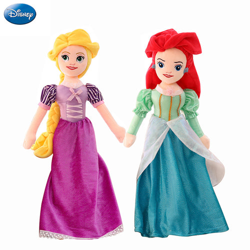 55cm/21'' Disney Princess Rapunzel Plush Pocahontas Animal Stuffed Snow White Cinderella Ariel Birthday Gift Girl Children Toy