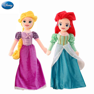 55cm/21'' Disney Princess Rapunzel Plush Pocahontas Animal Stuffed Snow White Cinderella Ariel Birthday Gift Girl Children Toy