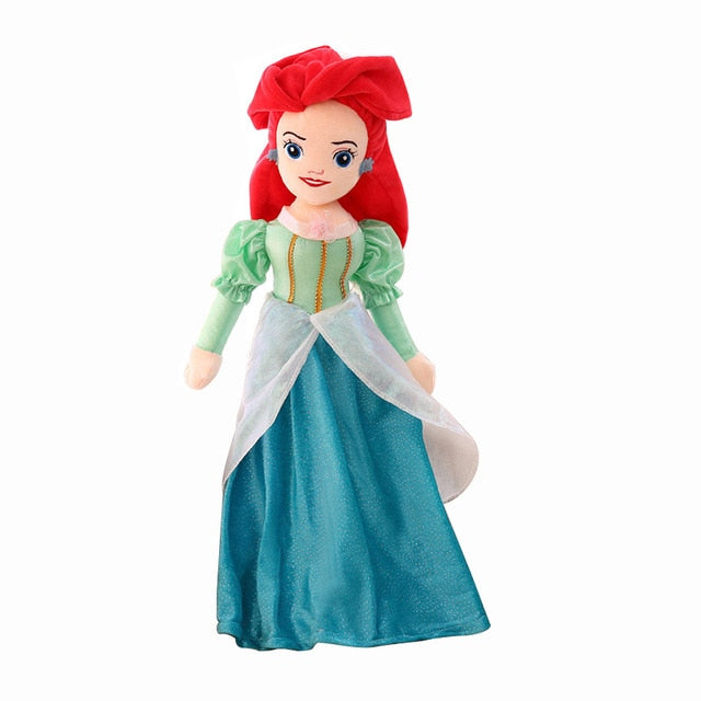 55cm/21'' Disney Princess Rapunzel Plush Pocahontas Animal Stuffed Snow White Cinderella Ariel Birthday Gift Girl Children Toy