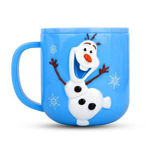 Disney Baby Cups Safe ABS Animal Cute Baby Drinkware With Handle Nature Safe Material Kid Drinkware Home Water Milk Brush Cup