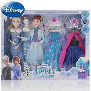 Disney 2019 New Doll Dress Frozen Snow Queen Princess Dolls Toy Fashion Casual Wear Handmade Cloth Outfits-Accessories Best DIY