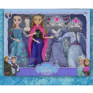 Disney 2019 New Doll Dress Frozen Snow Queen Princess Dolls Toy Fashion Casual Wear Handmade Cloth Outfits-Accessories Best DIY