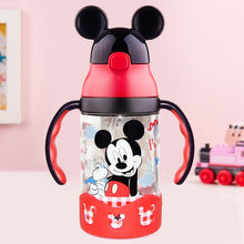 Load image into Gallery viewer, Disney Minnie Mickey Mouse Cups Cartoon Plastic Solid Feeding Student Convenient Outdoor Child Sports Bottle With Straw 520ML