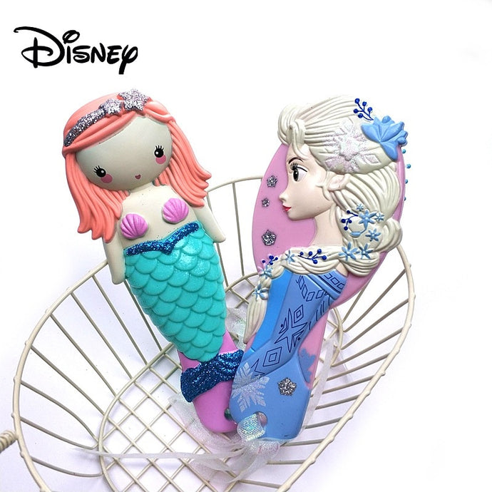 Disney Kids Comb 3D Princess  Hair Brushes Hair Care Baby Girl Mermaid Hair Comb