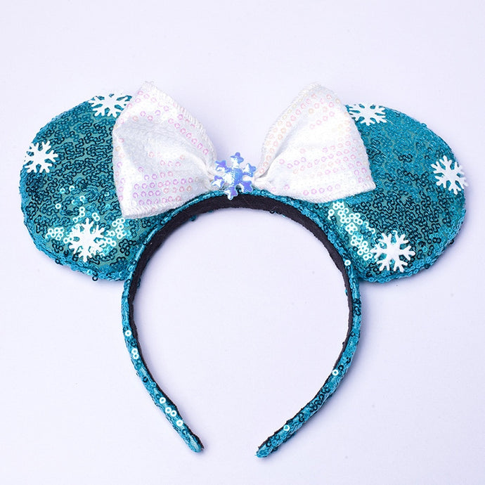 Disney Dolls Stuffed Toys Mickey Mouse Minnie Child Headband Bow Head Jewelry Card  Birthday Gift For Children