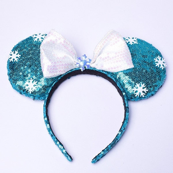 Disney Dolls Stuffed Toys Mickey Mouse Minnie Child Headband Bow Head Jewelry Card  Birthday Gift For Children